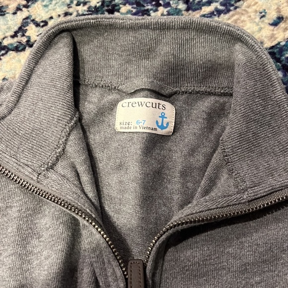 J-crew grey 3/4 zip sweater/sweat. Size 6/7 - Picture 3 of 3